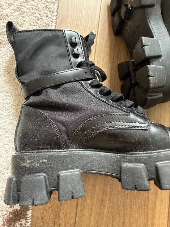 Prada Monolith Re-Nylon Combat Boots with Pouches – Mens Prada sz UK 8.5 US 9.5 main image 7